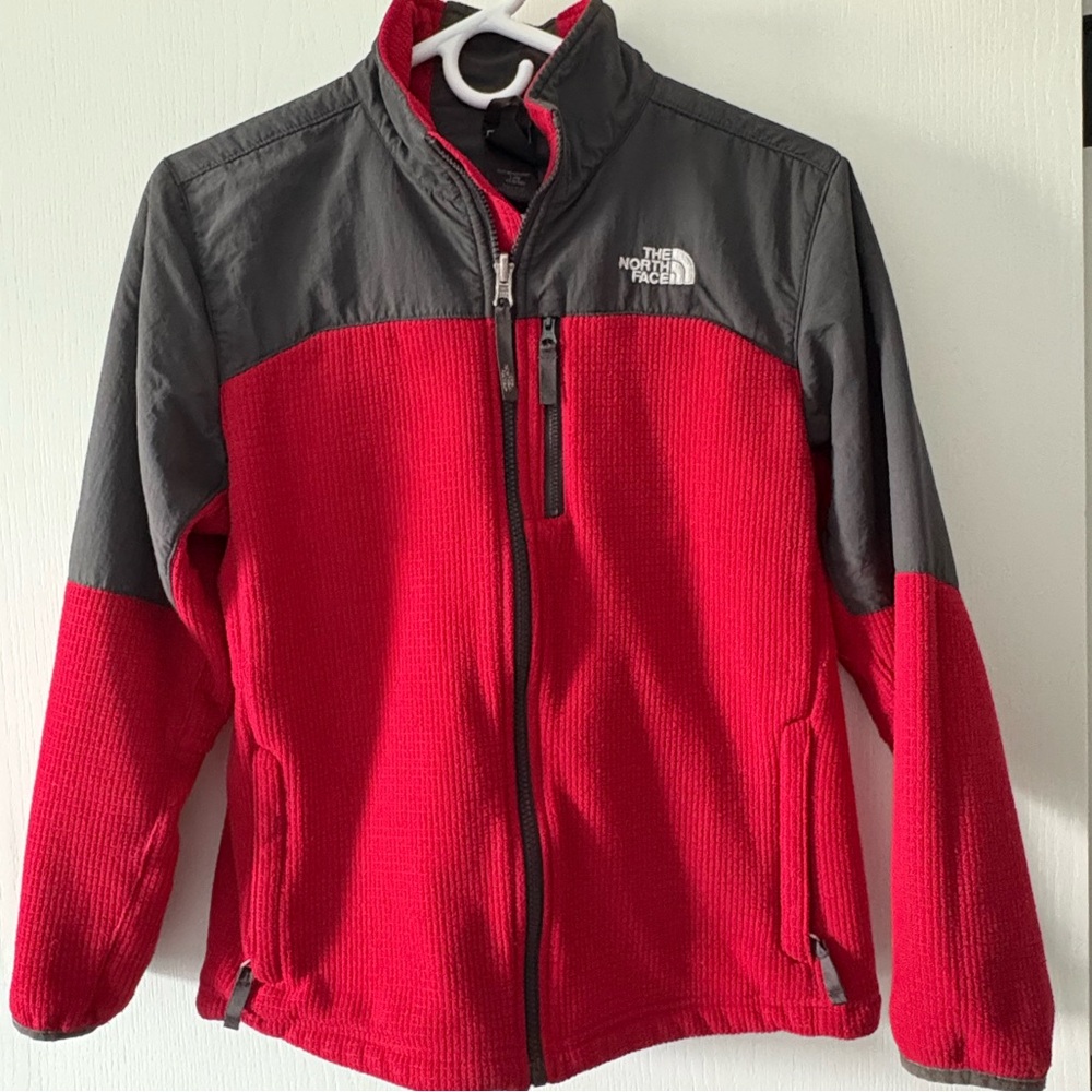 The North Face Gray & Red Boy Youth L Jacket / Coat  Large
